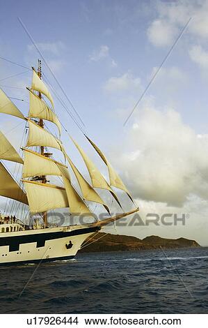 Sailing ship in the sea View Large Photo Image Picture - Sailing ship in the sea. Fotosearch