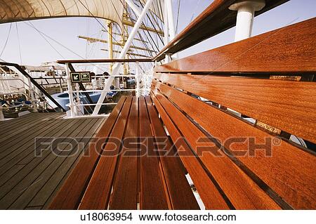 Bench on a sailing ship View Large Photo Image Picture - Bench on a sailing ship. Fotosearch