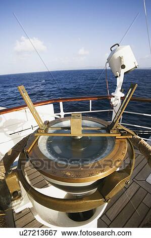 Close-up of a compass of a sailing ship View Large Photo Image Stock Photo - Close-up of a compass of a sailing ship. Fotosearch