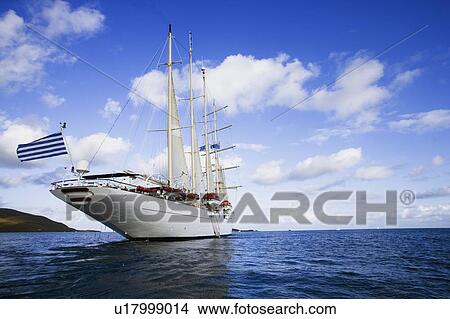Sailing ship in the sea View Large Photo Image Picture - Sailing ship in the sea. Fotosearch