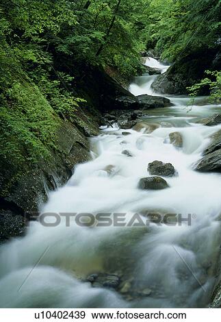 Stock Photo - "Rapid River, Yamanashi, Japan". Fotosearch