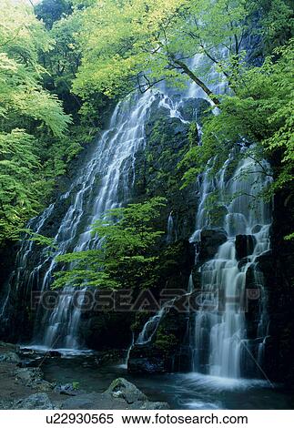 Stock Photography - "Waterfall, Fukui, Japan". Fotosearch