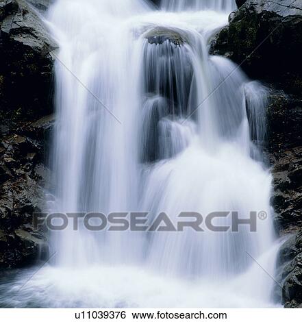 Stock Photograph - "Waterfall, Hiroshima, Japan". Fotosearch