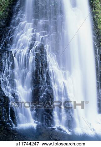Stock Photo - "Waterfall, Nagano, Japan". Fotosearch