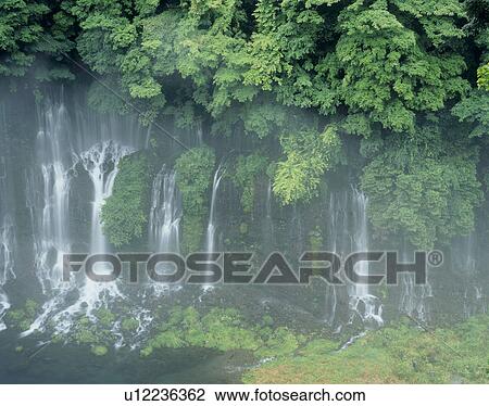 Stock Image - "Waterfall, Shizuoka, Japan". Fotosearch