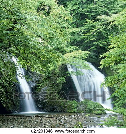 "Waterfall, Yamanashi, Japan" View Large Photo Image Stock Photograph - "Waterfall, Yamanashi, Japan". Fotosearch