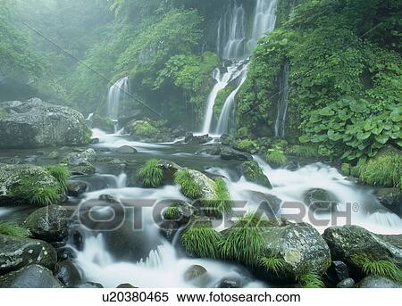 "Waterfall, Yamanashi, Japan" View Large Photo Image Stock Photography - "Waterfall, Yamanashi, Japan". Fotosearch