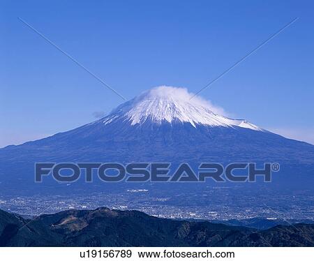Stock Photo - "Mt. Fuji And Blue Sky, Shizuoka, Japan". Fotosearch