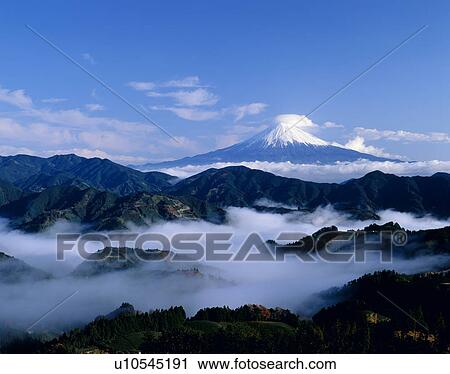 Stock Image - "Mt. Fuji And Field Of Cloud, Shizuoka, Japan". Fotosearch
