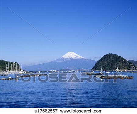 Stock Photo - "Mt. Fuji And Ocean, Shizuoka, Japan". Fotosearch