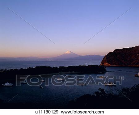 Stock Photo - "Mt. Fuji In Dusk, Shizuoka, Japan". Fotosearch