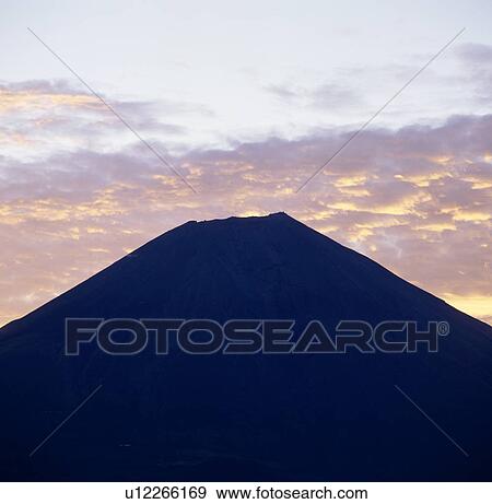 "Silhouette Of Mt. Fuji, Shizuoka, Japan" View Large Photo Image Stock Photo - "Silhouette Of Mt. Fuji, Shizuoka, Japan". Fotosearch