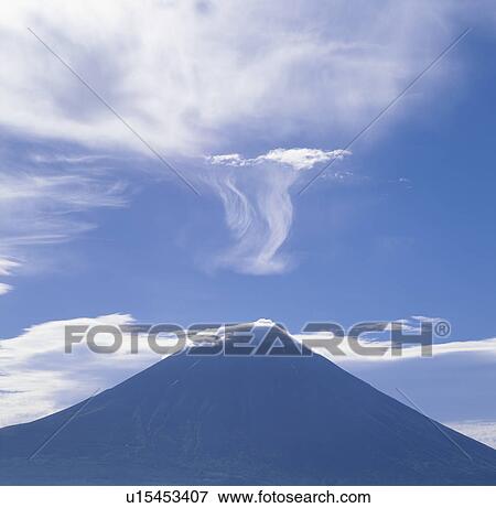 Stock Photo - "Silhouette Of Mt. Fuji, Shizuoka, Japan". Fotosearch