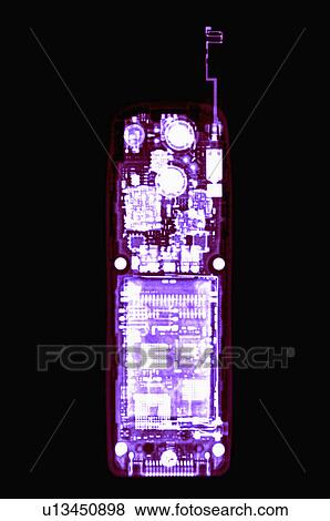 Stock Photo - X-ray Image, Mobile Phone. Fotosearch