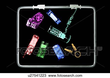 X-ray Image, objects in a suitcase View Large Photo Image Stock Image - X-ray Image, objects in a suitcase. Fotosearch