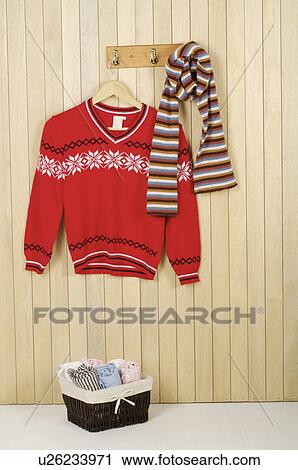 Stock Image - Sweater, Scarf. Fotosearch