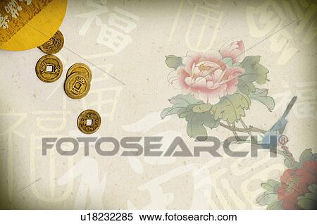 Money with background of lucky pattern, CG, Chinese Culture, Backgrounds View Large Photo Image Stock Photography - Money with background of lucky pattern, CG, Chinese Culture, Backgrounds. Fotosearch