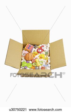 Toys in carton View Large Photo Image Stock Image - Toys in carton. Fotosearch