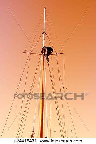 Stock Image - A boats sails. Fotosearch