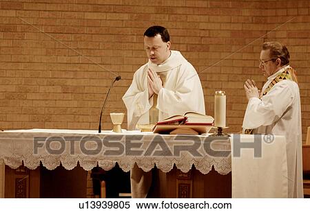 Stock Photography - A service in church. Fotosearch