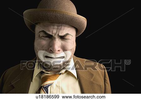 An emotional clown View Large Photo Image Stock Photo - An emotional clown. Fotosearch
