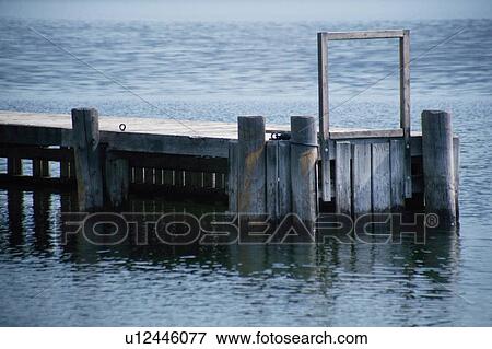 Stock Photo - An empty dock. Fotosearch