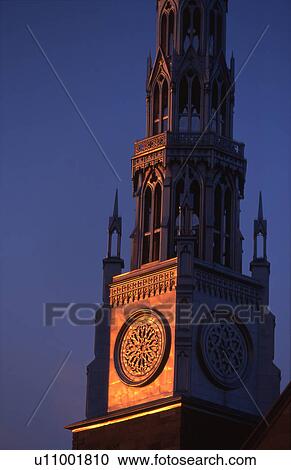 Stock Image - An ornamental tower with roundel detail. Fotosearch