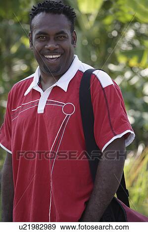 Stock Photo - Black student smiling. Fotosearch