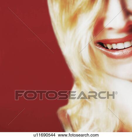 close up of glamorous female mouth and part of face View Large Photo Image Picture - close up of glamorous female mouth and part of face. Fotosearch