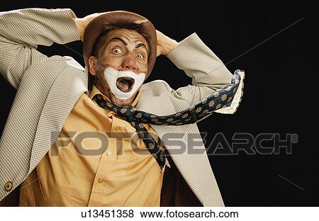 Clown gives up View Large Photo Image Stock Photo - Clown gives up. Fotosearch