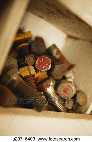Stock Image - Collection of bolts. Fotosearch