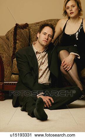 Stock Image - Couple relaxing. Fotosearch