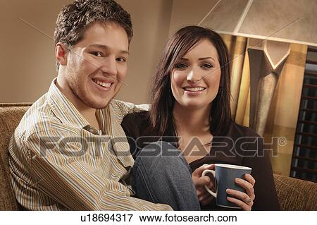 Stock Photo - Couple relaxing. Fotosearch