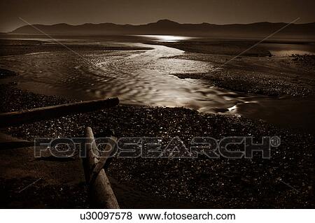 Dark shore and water View Large Photo Image Stock Photo - Dark shore and water. Fotosearch