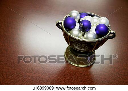 Stock Photo - Decorative Christmas table center piece. Fotosearch