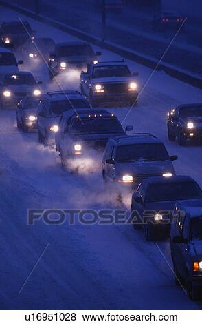 Stock Photo - Driving in winter. Fotosearch