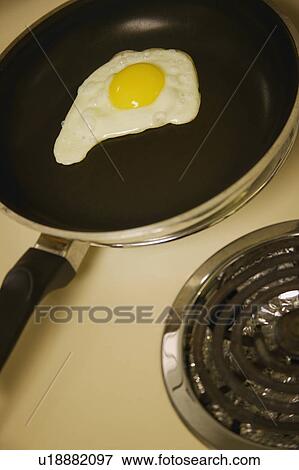 Egg in frying pan View Large Photo Image Stock Photo - Egg in frying pan. Fotosearch