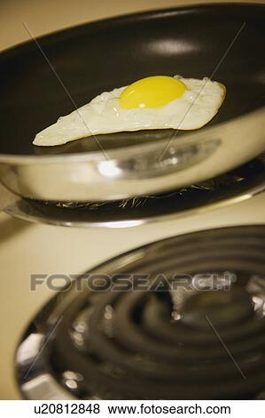 Stock Photo - Egg in frying pan. Fotosearch