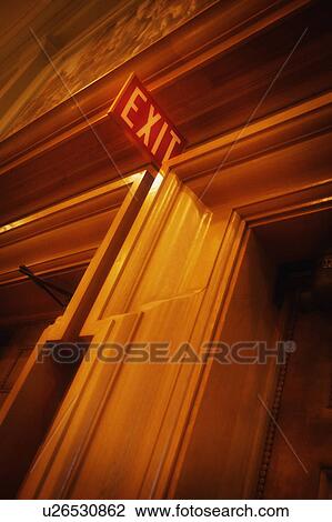 Stock Image - Exit sign. Fotosearch