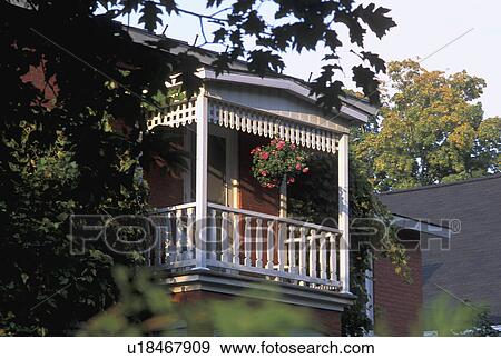 Stock Photo - Exterior sun porch. Fotosearch
