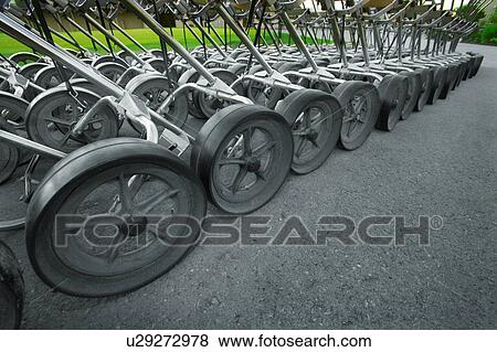 Stock Photo - Golf carts. Fotosearch