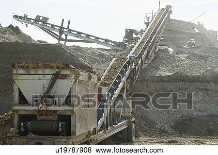 Stock Photo - Gravel crusher and separator. Fotosearch