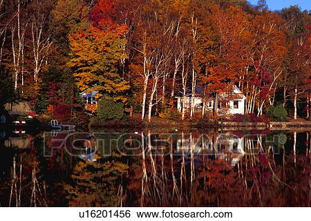 Stock Photograph - Lake front property. Fotosearch