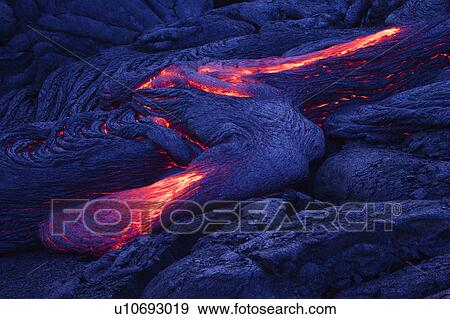 Lava flow View Large Photo Image Stock Photo - Lava flow. Fotosearch