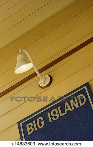 Stock Photo - Light on top of sign. Fotosearch