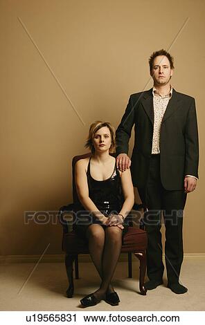Stock Image - Man and woman pose. Fotosearch