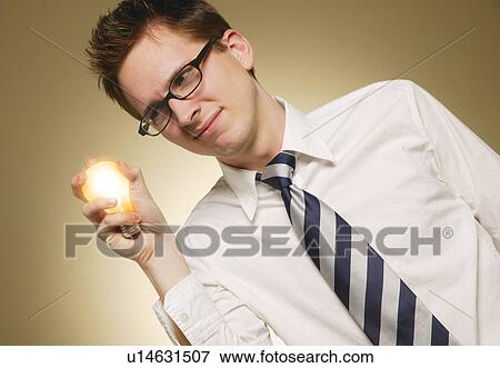 Stock Photo - Man with an idea. Fotosearch