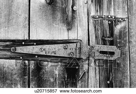 Stock Photo - Old door and fastening. Fotosearch
