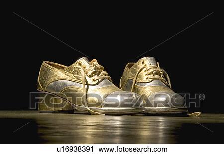 gold platform shoes