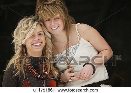 Portrait of two women View Large Photo Image Stock Image - Portrait of two women. Fotosearch
